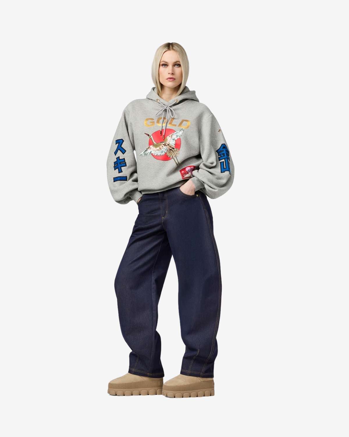 Tobu hooded sweater Grey melange