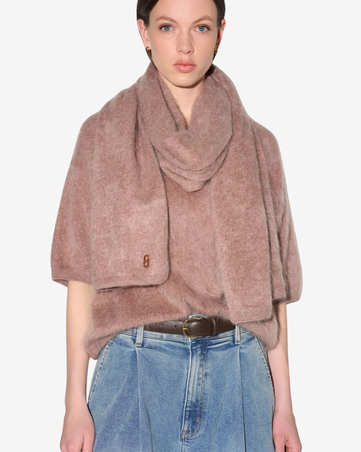 Santos Cashmere sjaal Taupe