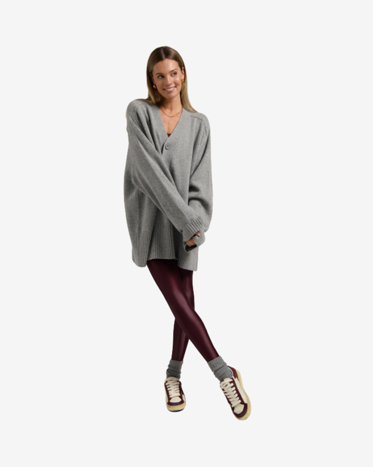 Florence boyfriend cardigan Grége Melange