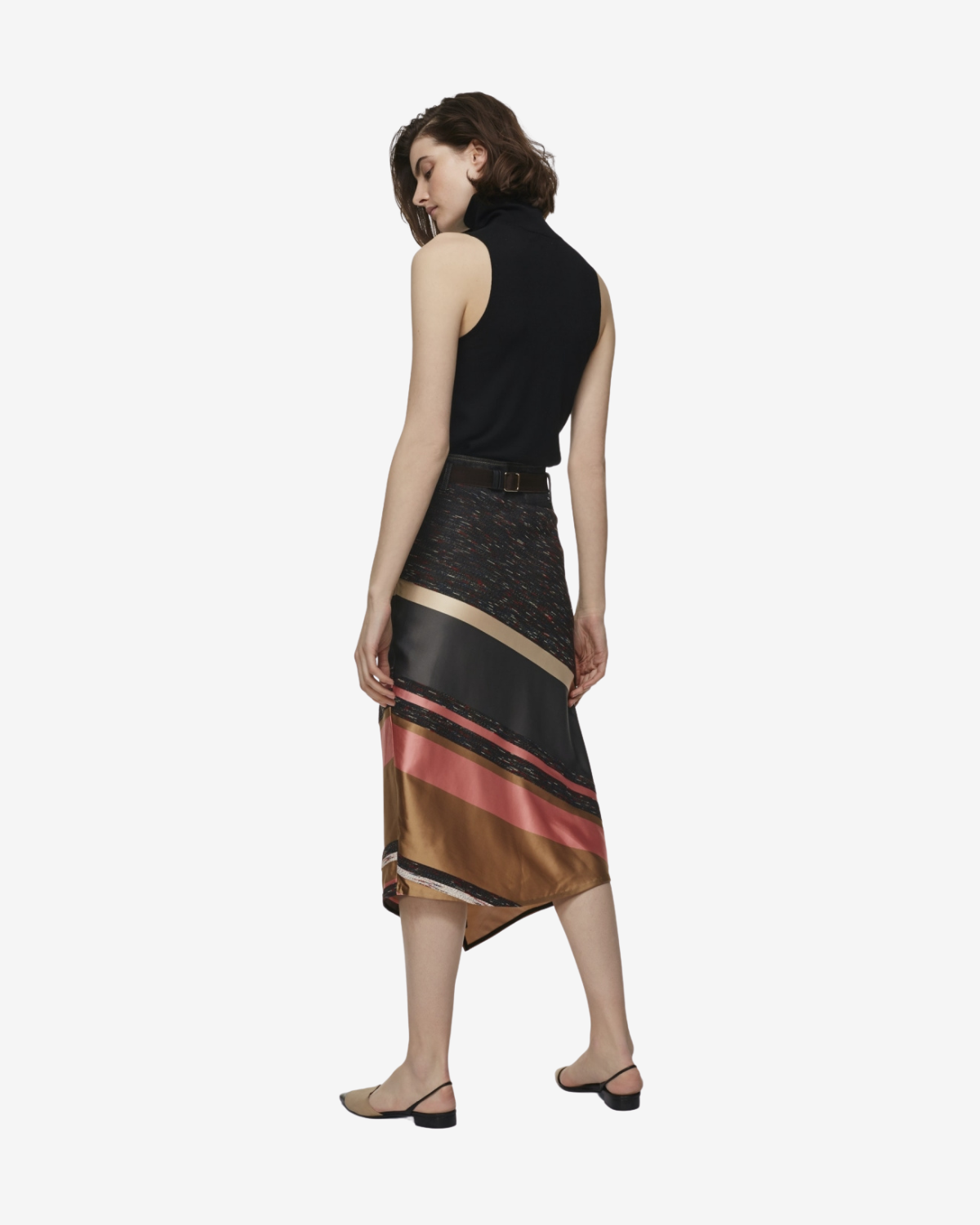 ENERGETIC LINES SKIRT caramel stripes