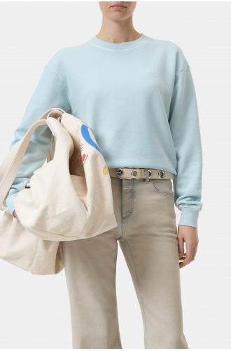 Printed sweatshirt light sky blue
