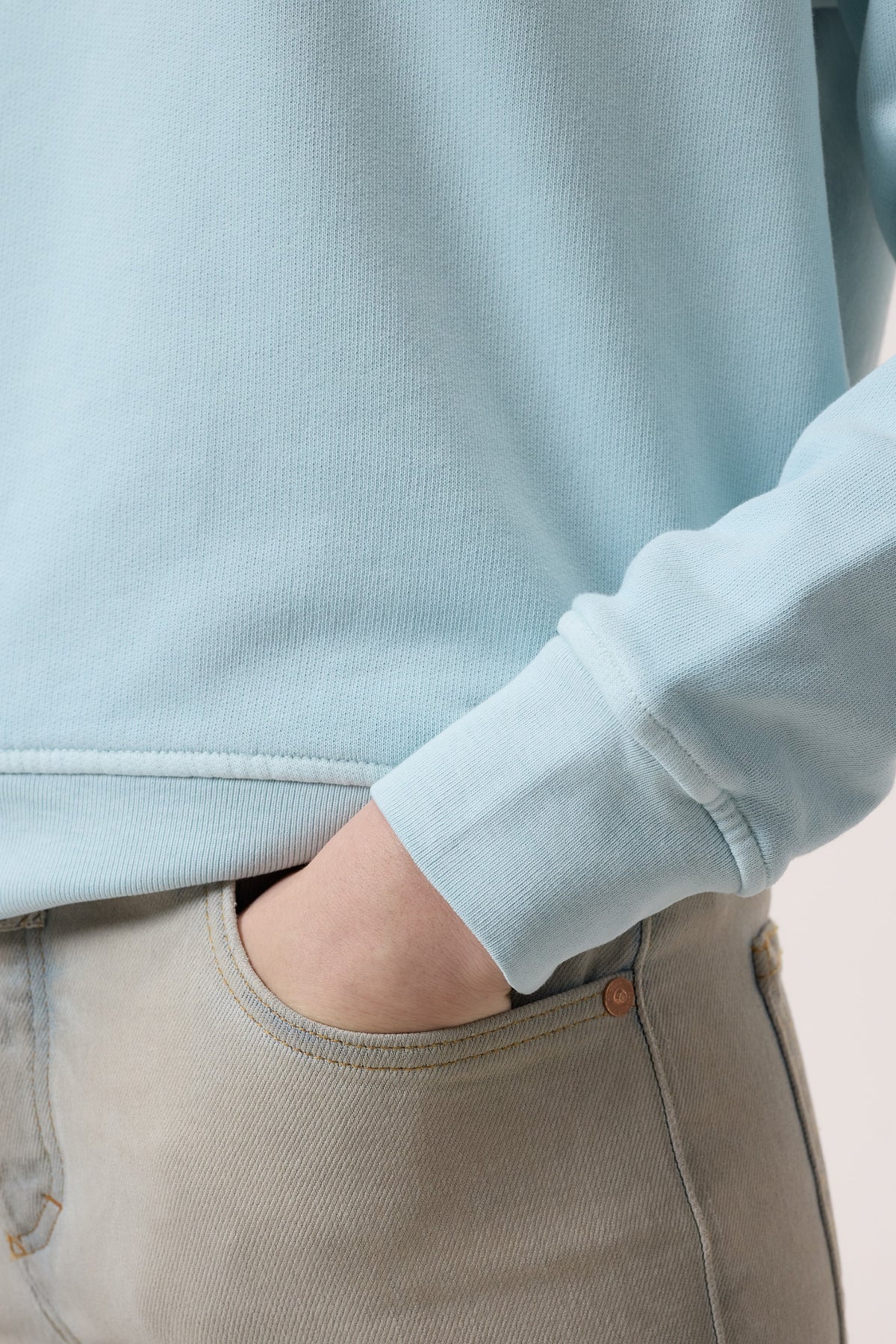 Printed sweatshirt light sky blue