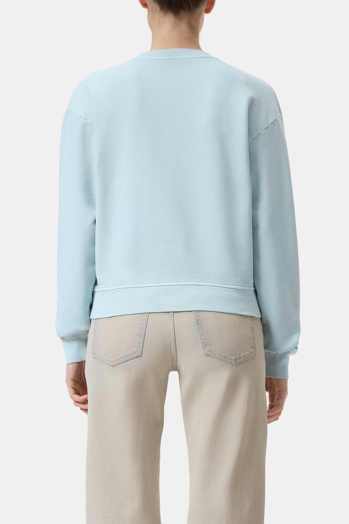 Printed sweatshirt light sky blue