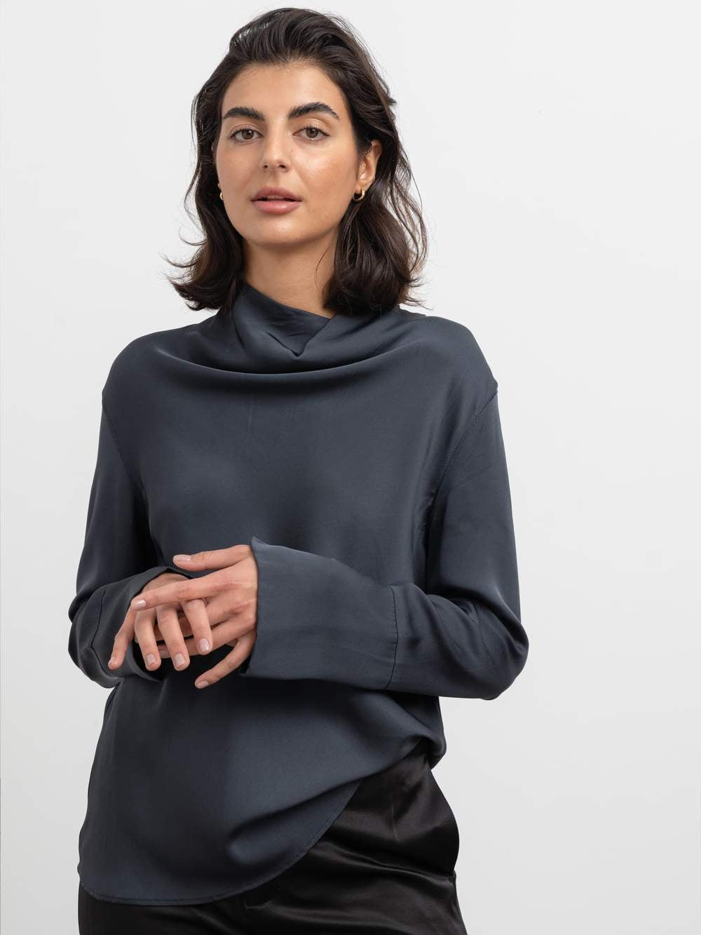 Ayumi blouse blue grey