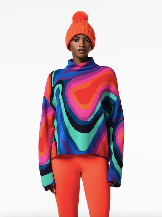 MARBRE long sleeve knit sweater absinthe rainbow