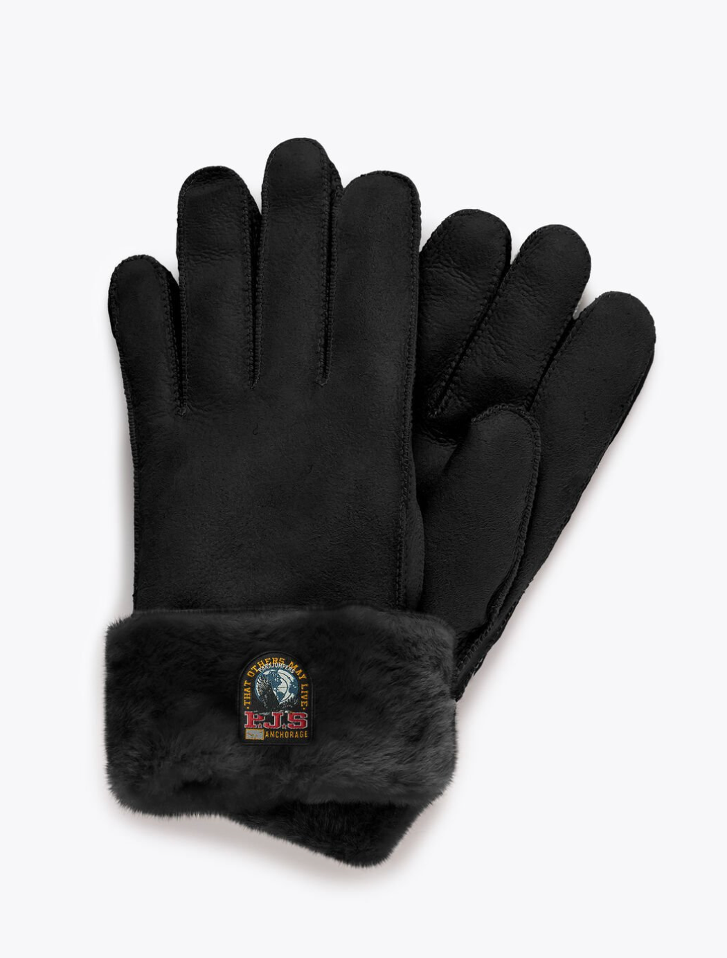 Shearling gloves black