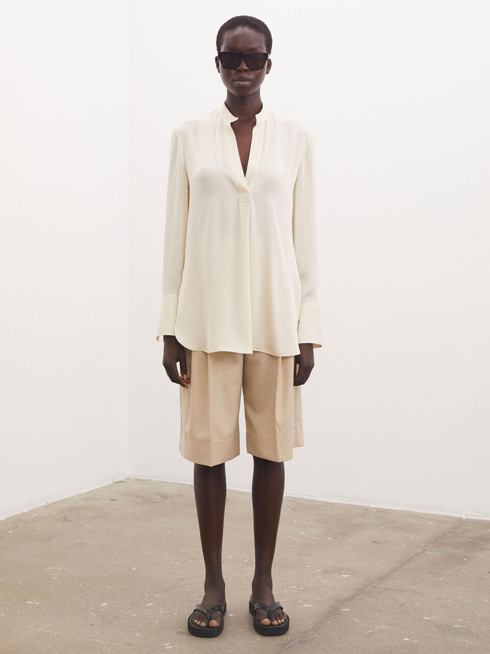 Mabillon silk shirt Cream