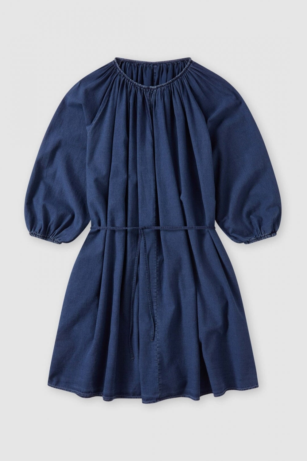 Short beltet dress Dark blue