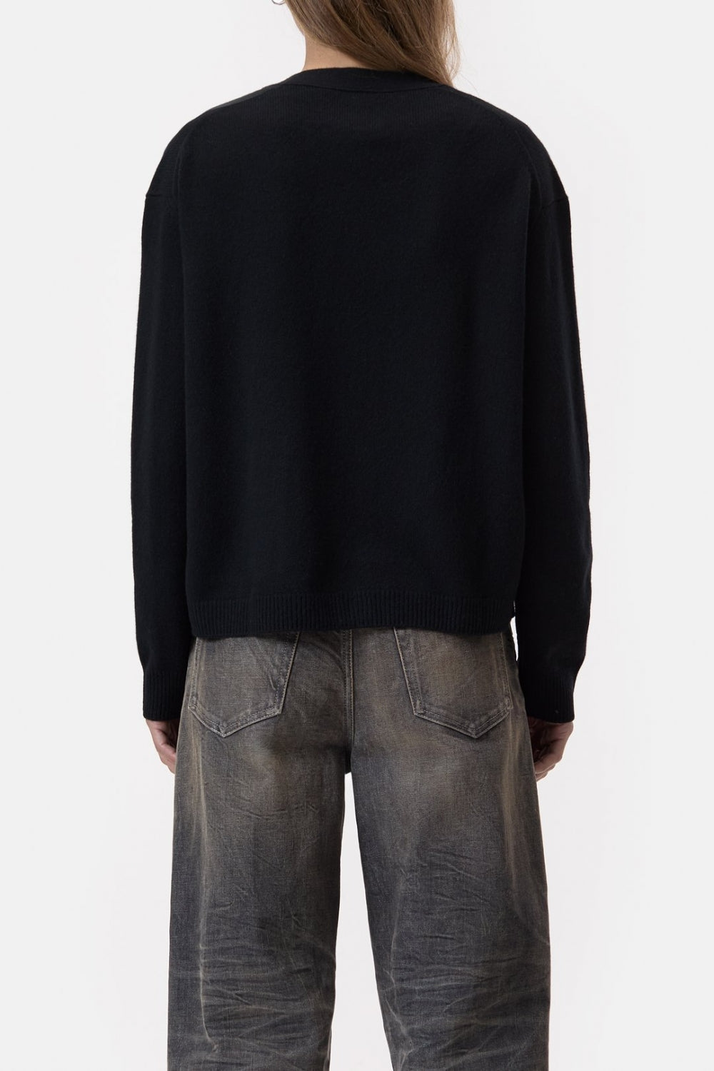 V cardigan long sleeve black