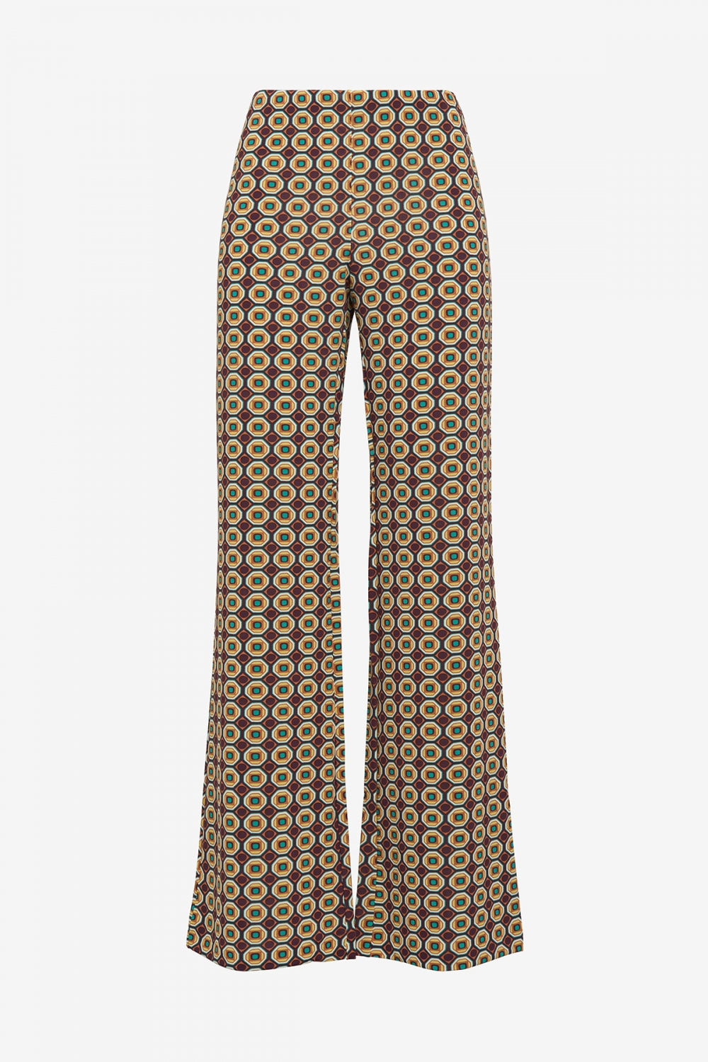pantalone labyrintum jersey cuoio/smeraldo
