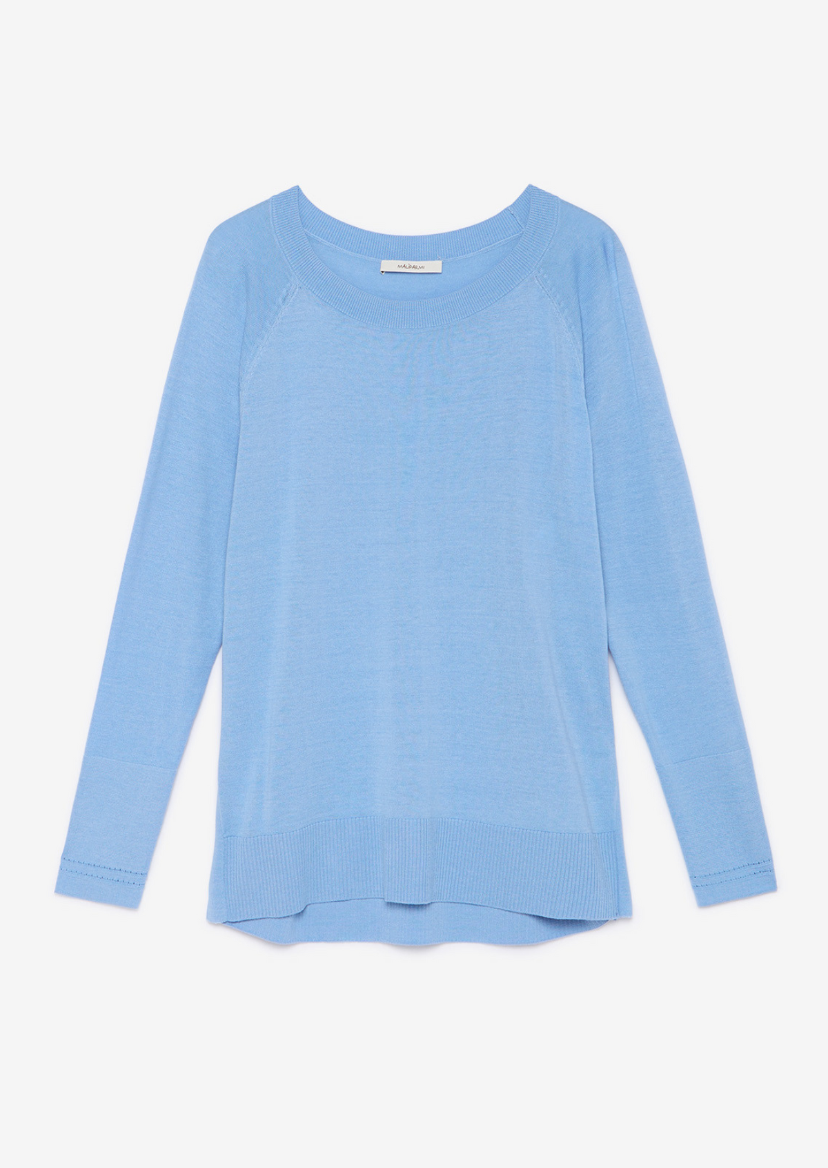 Knitted sweater celeste-paleblue
