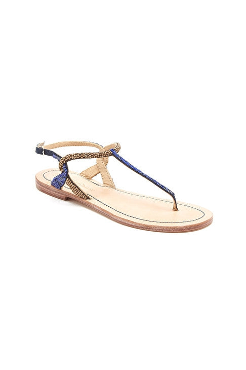 Flat Sandal blauw