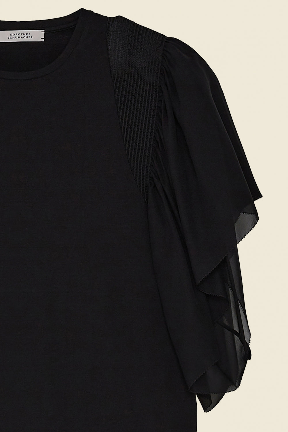 SENSUAL SOPHISTICATION o-neck Pure black