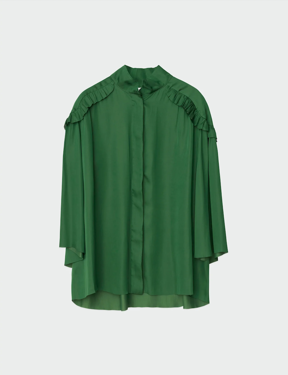 Mateo modern drape basil green