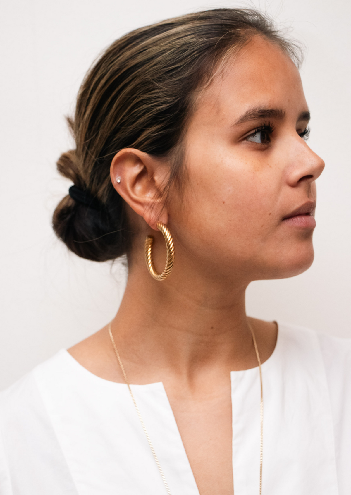 hoop twist medium geel goud