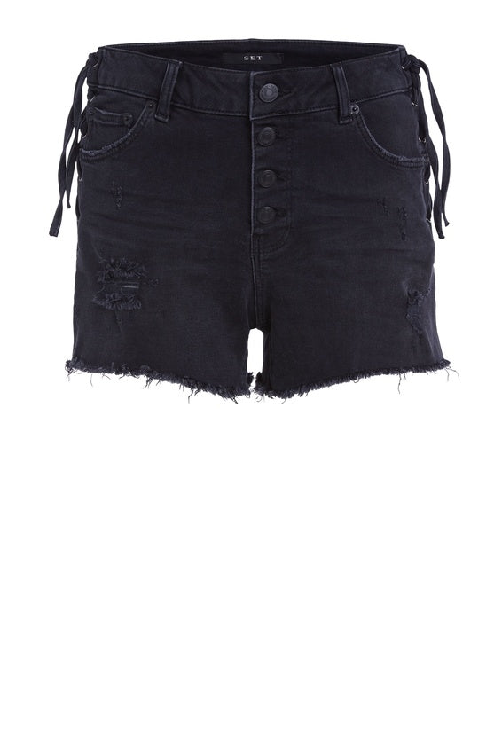 Grey Denim Short dark grey denim