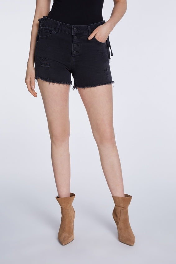 Grey Denim Short dark grey denim