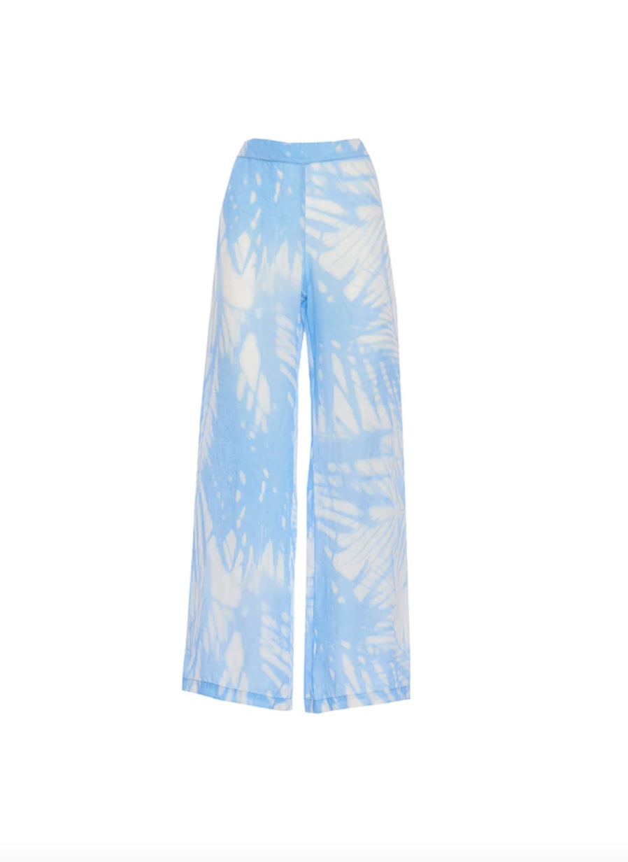 Pants with print washed