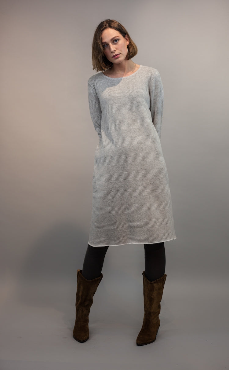 Kleid Glencheck Beige
