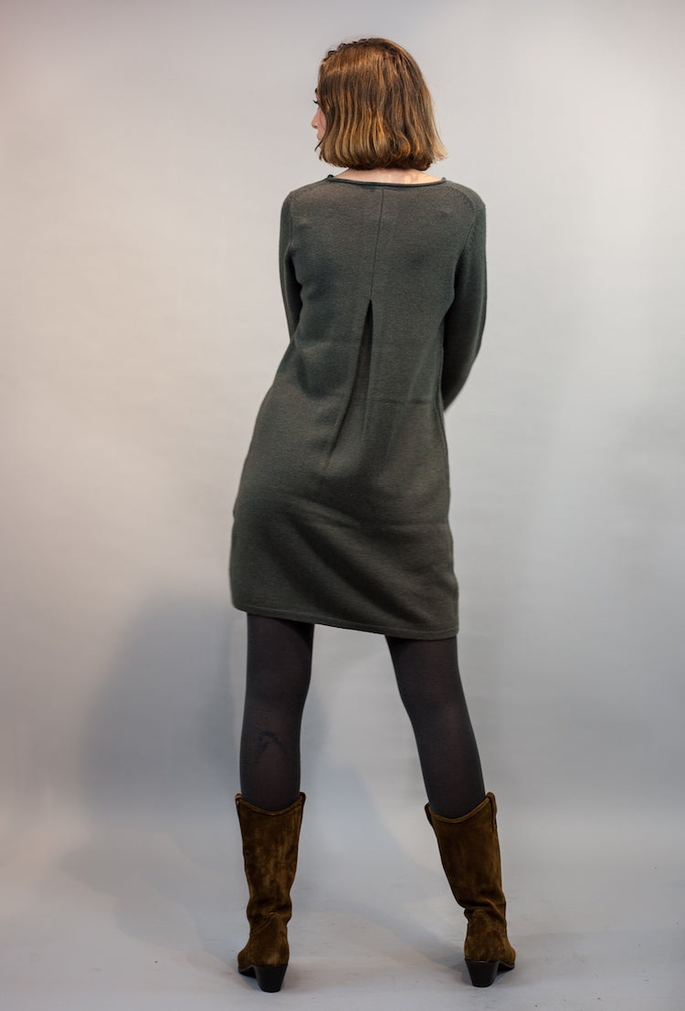kleid Taschen Groen