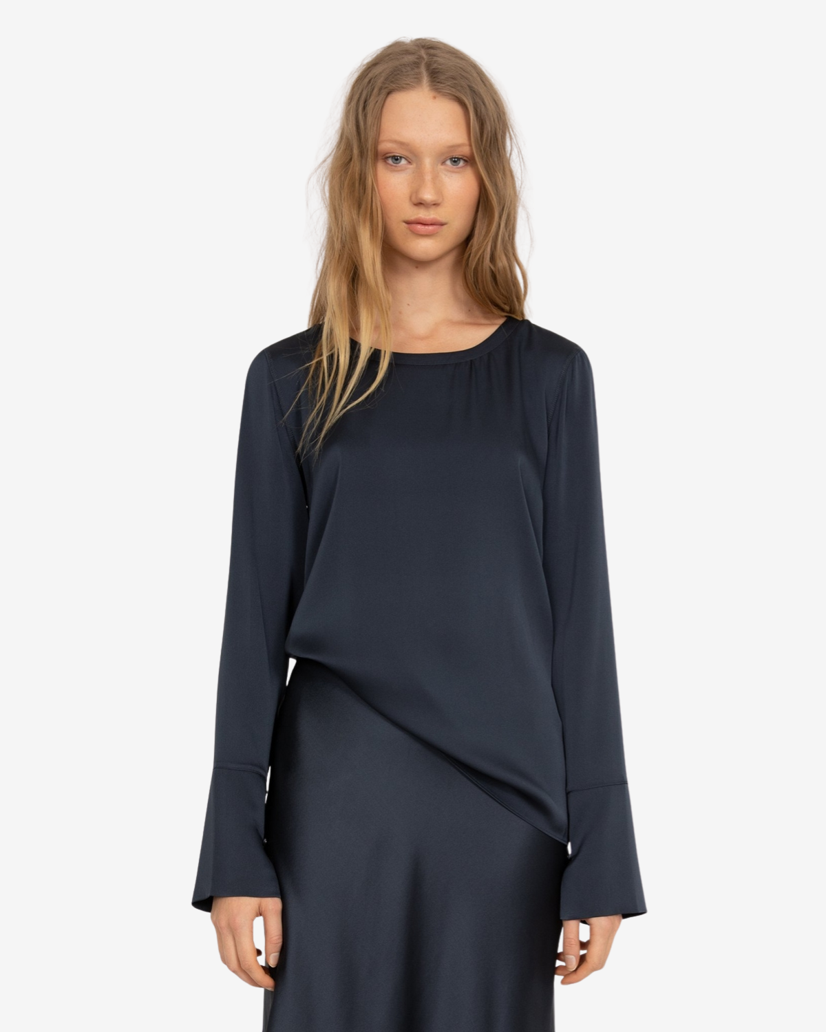 Kasumi blouse blue grey