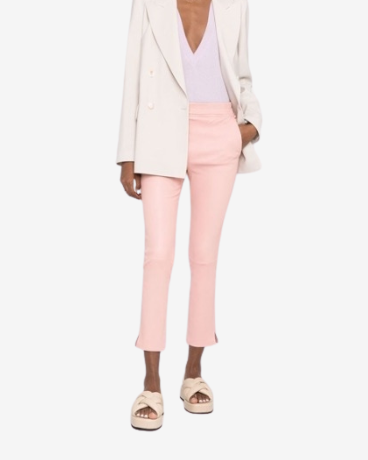 Chatou stretch plonge baby pink