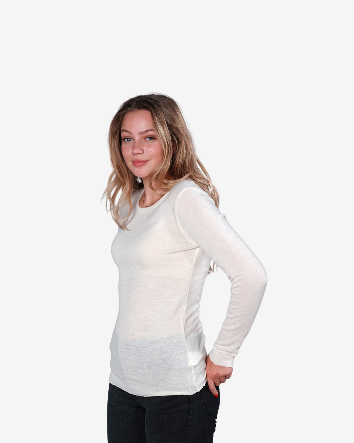 Shirt raw white
