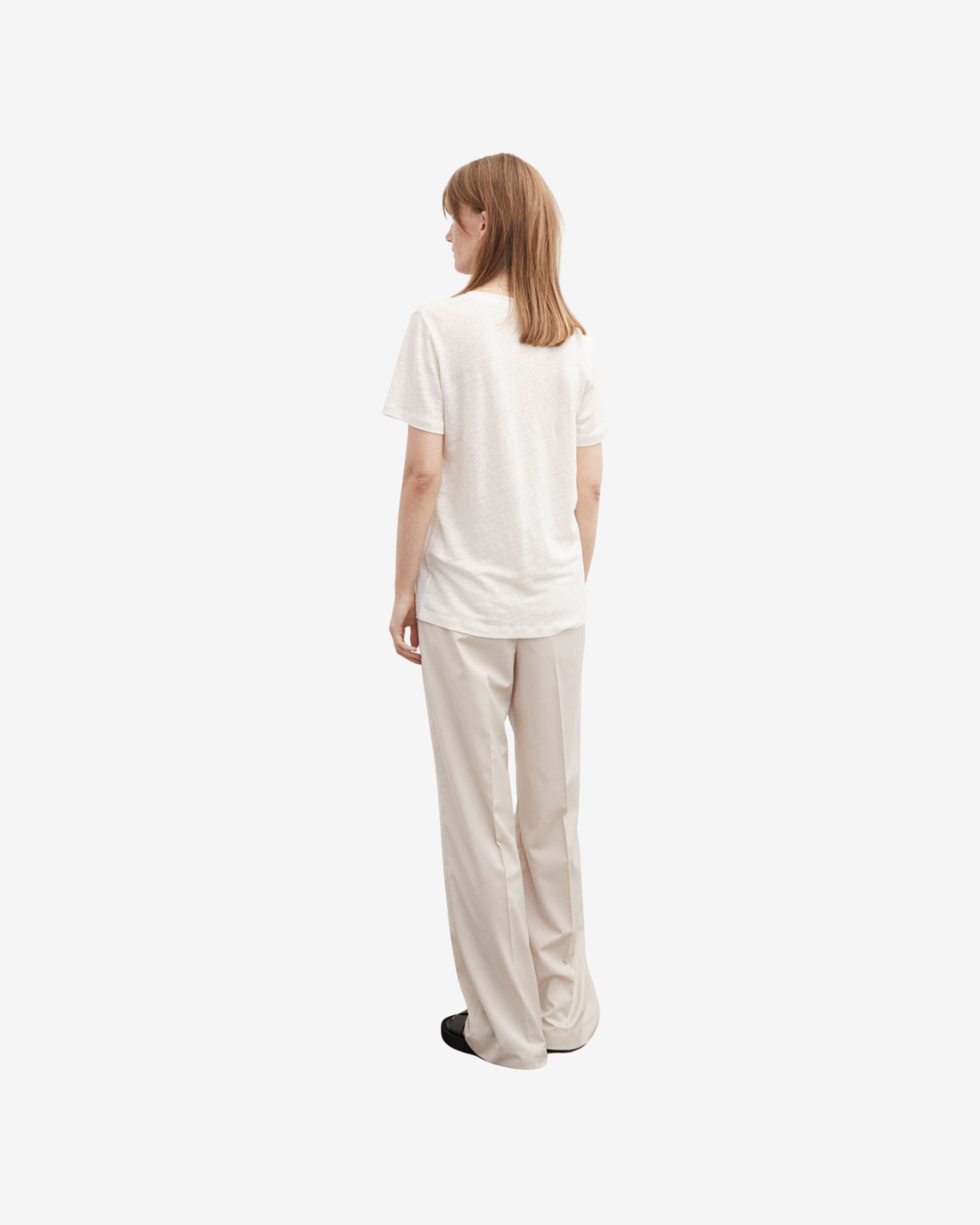 Zooey linen t-shirt soft white
