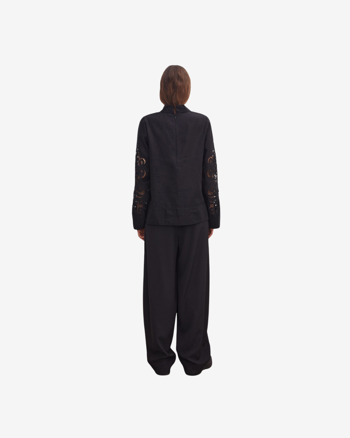 Carmamilla cotton-blend blouse black