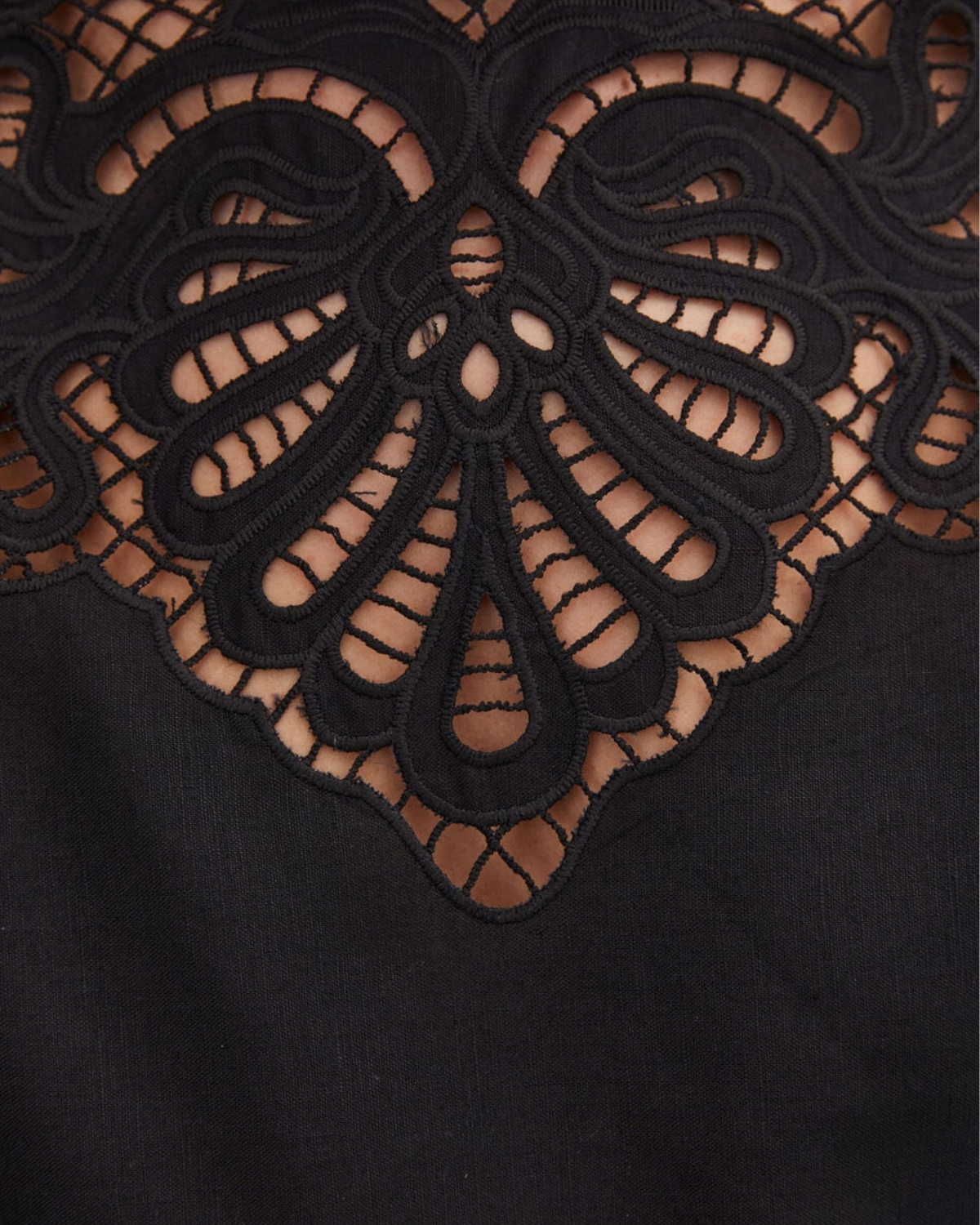 Carmamilla cotton-blend blouse black