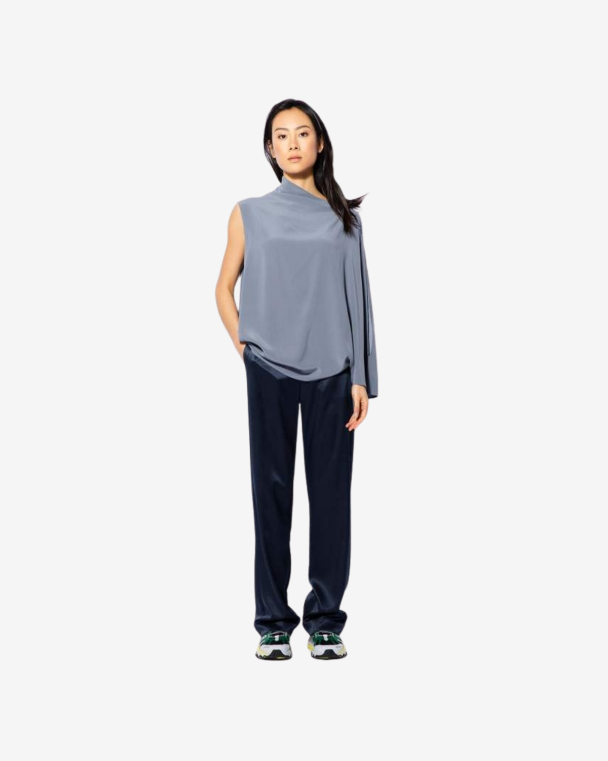 AVA TROUSERS blue grey
