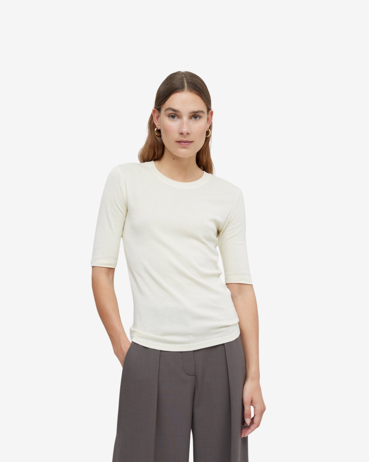 Crewneck shortsleeve Ivory