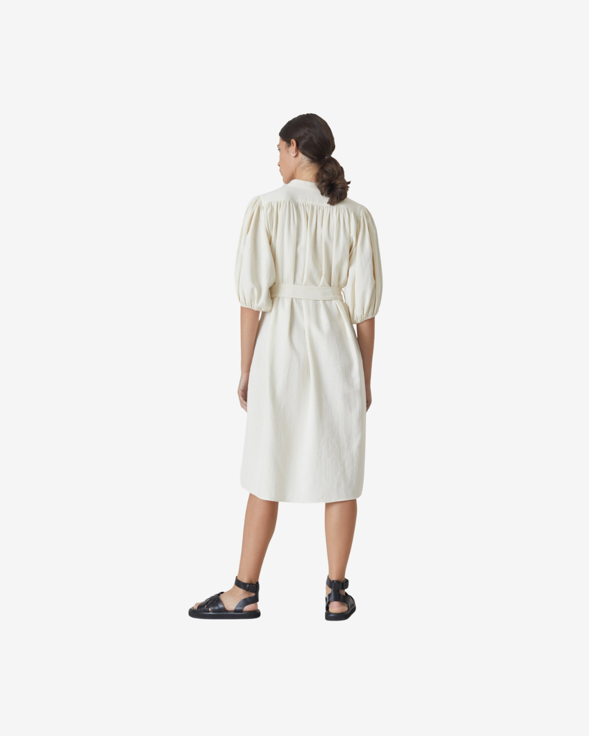 gathered dress Ecru