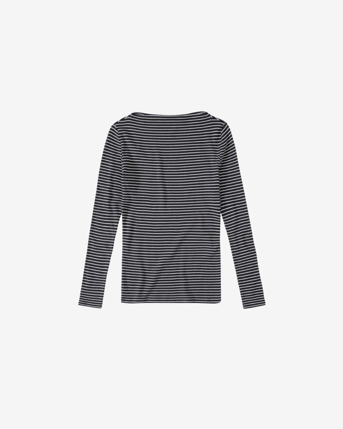 Straight neck long sleeve black