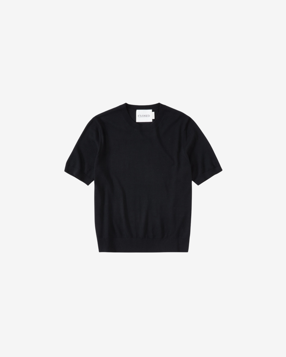 crew neck short sleeve black
