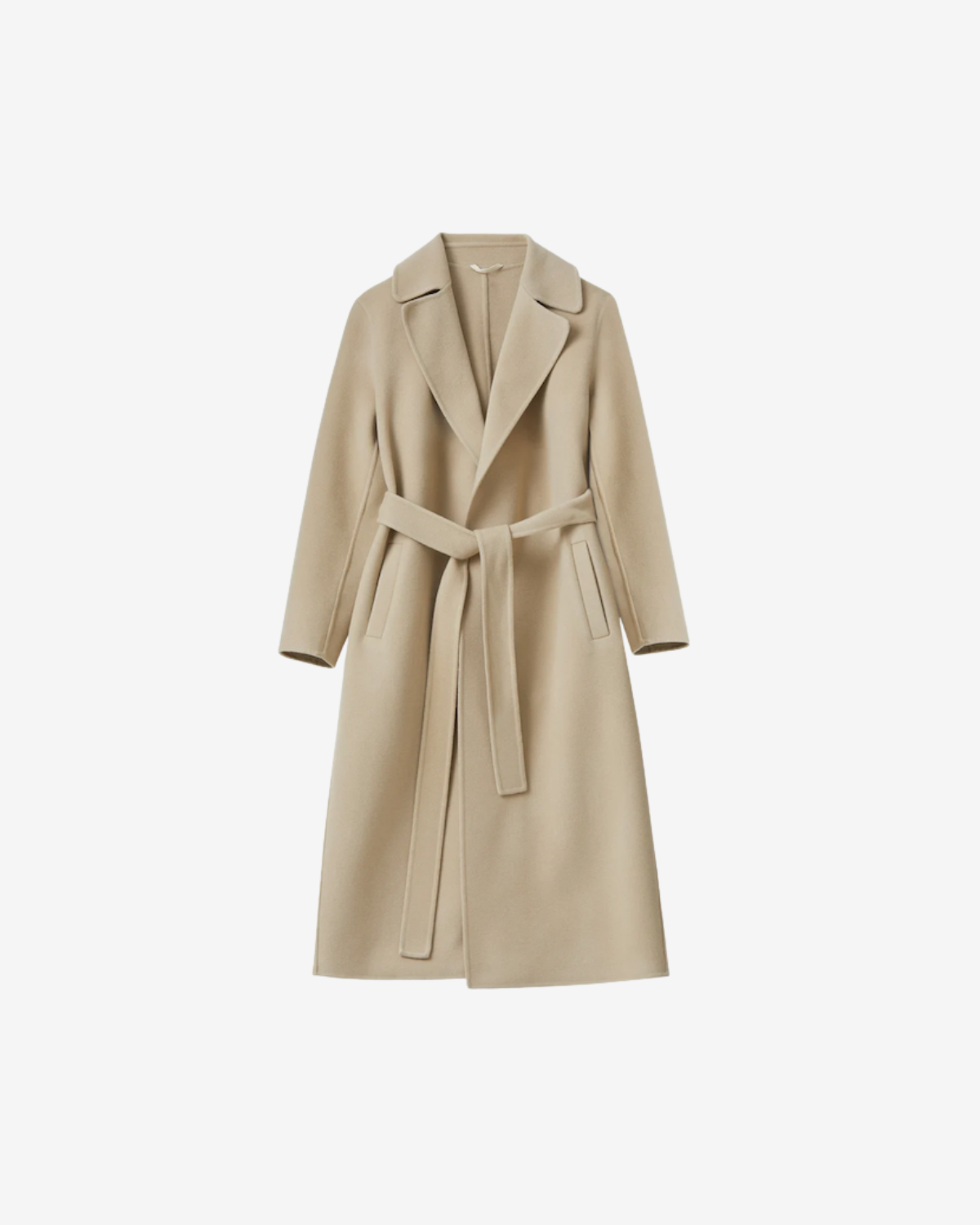 Belted coat beton