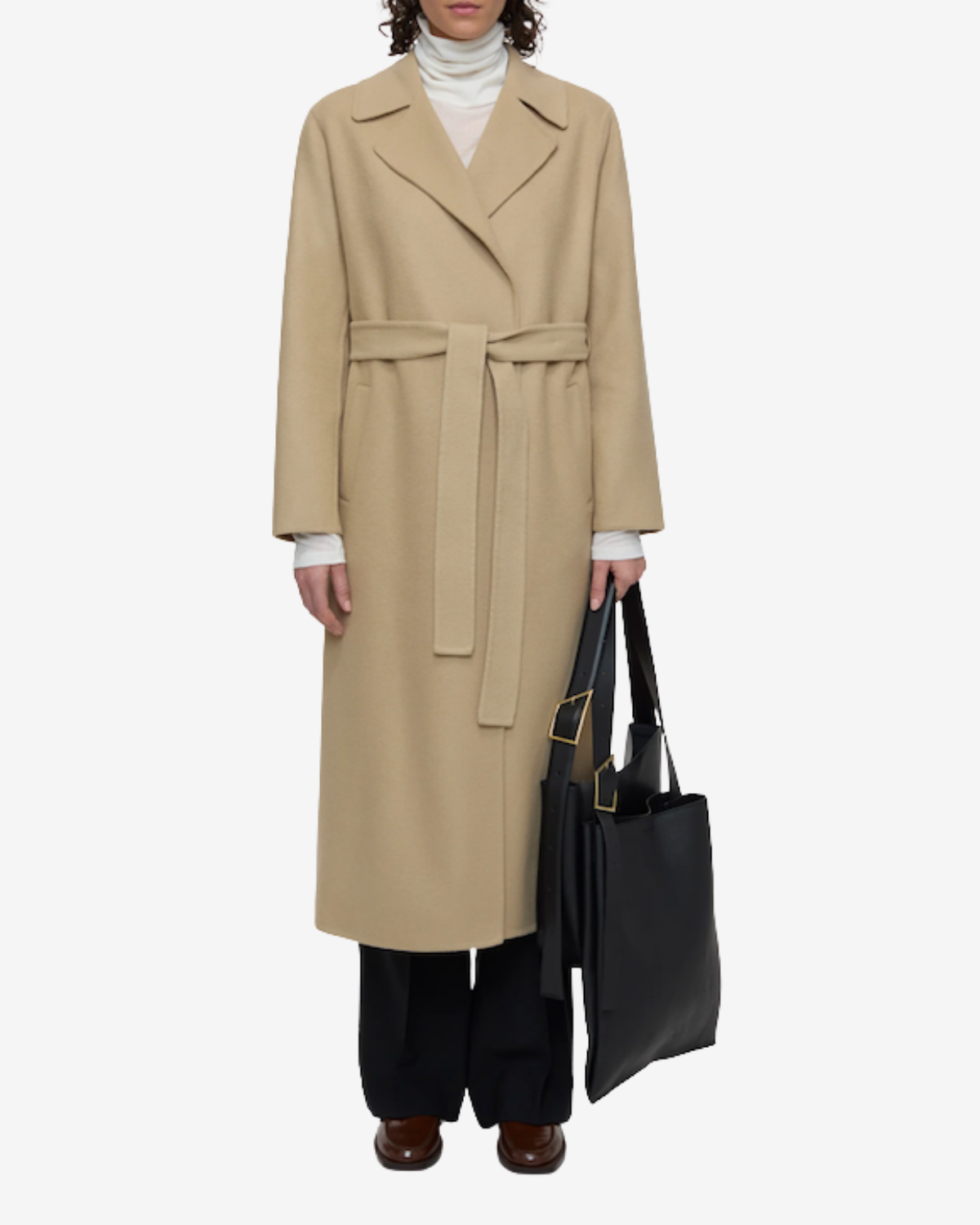 Belted coat beton