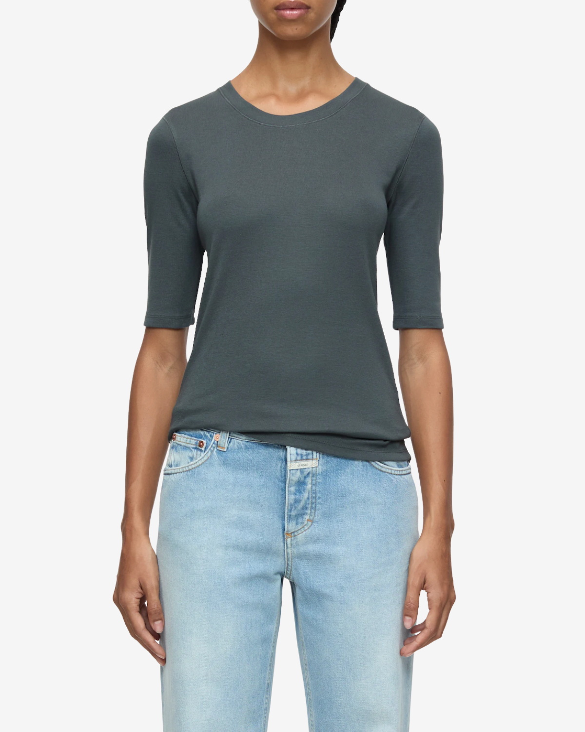crewneck shortsleeve Faded green