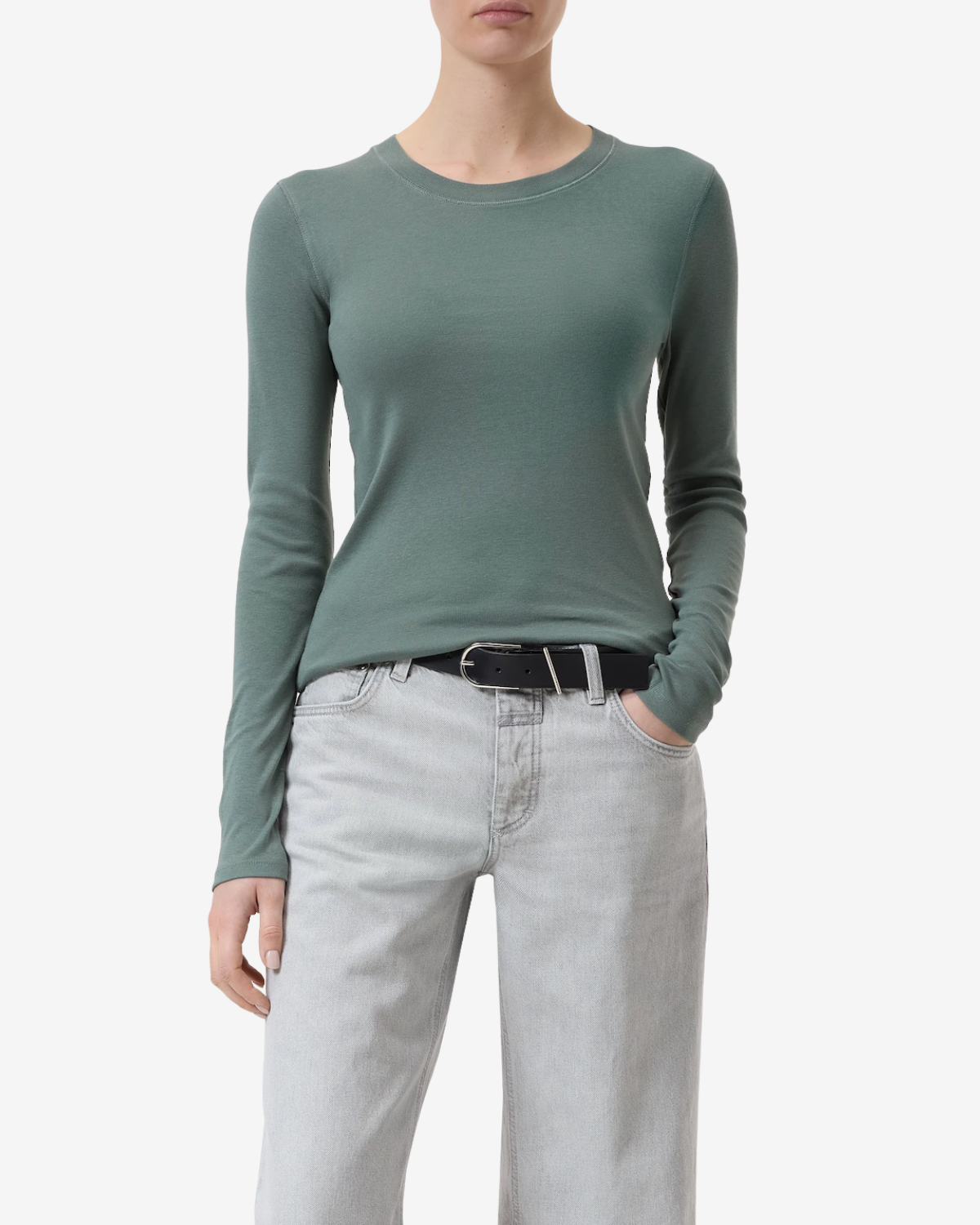 crewneck longsleeve Faded green