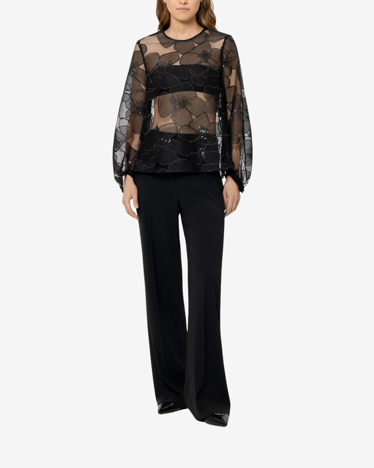 Blouse The lace tulle