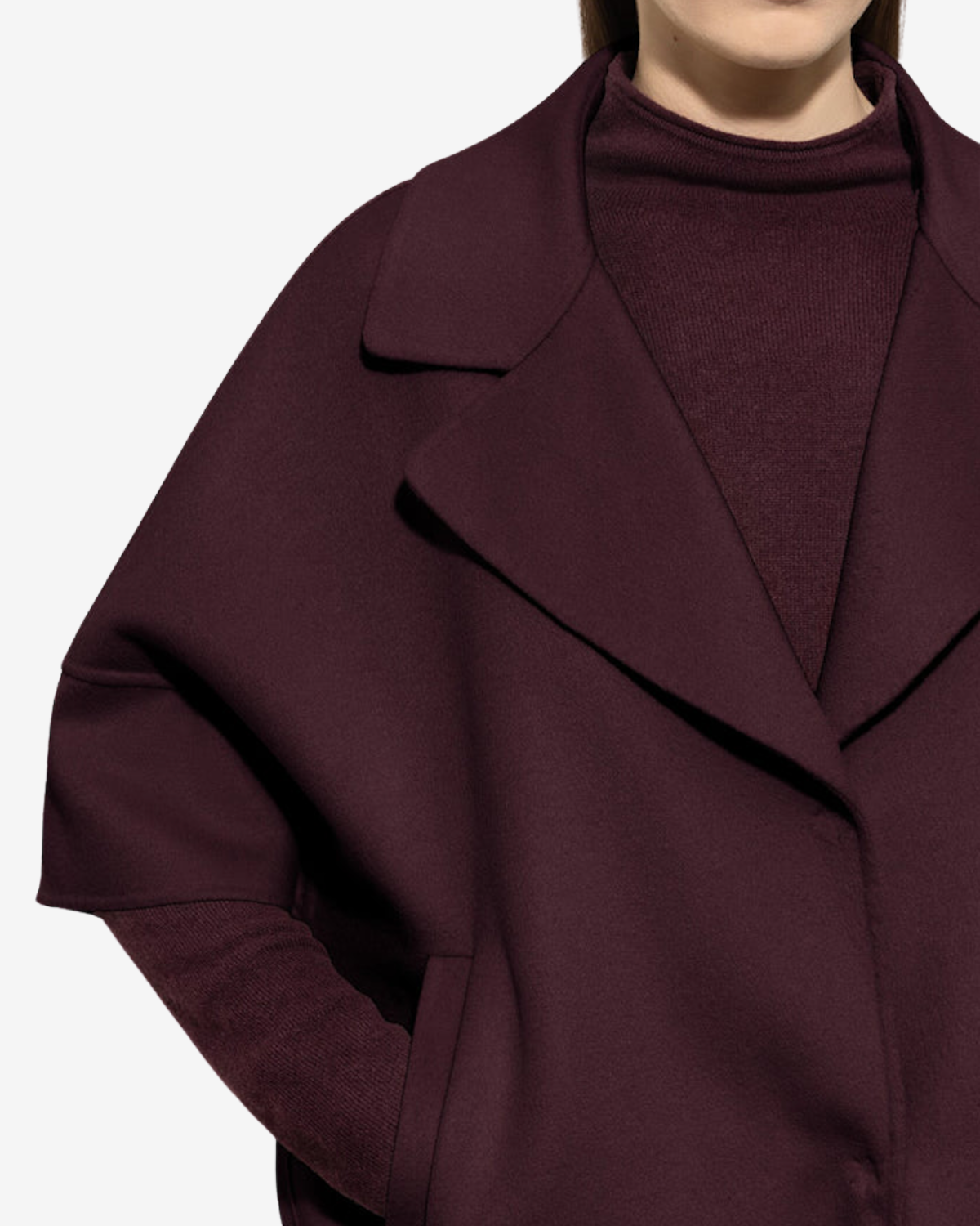 Double-face cape Burgundy