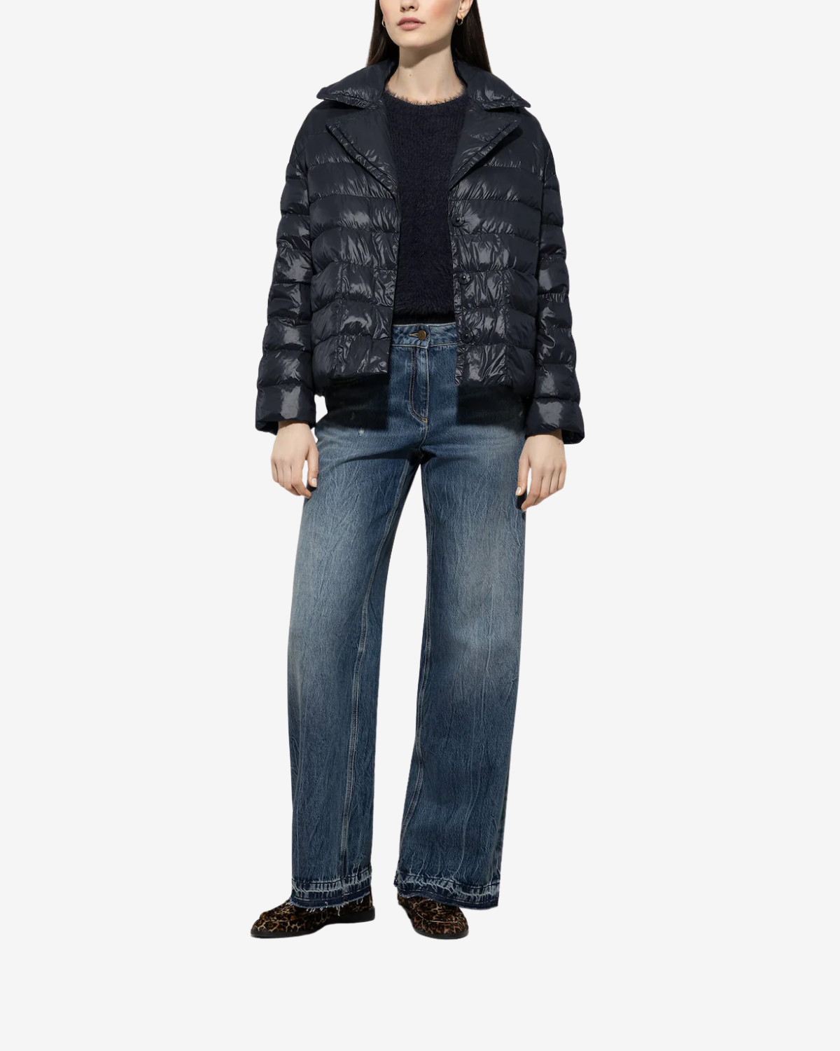 Outdoor quilted jacket Dark blue