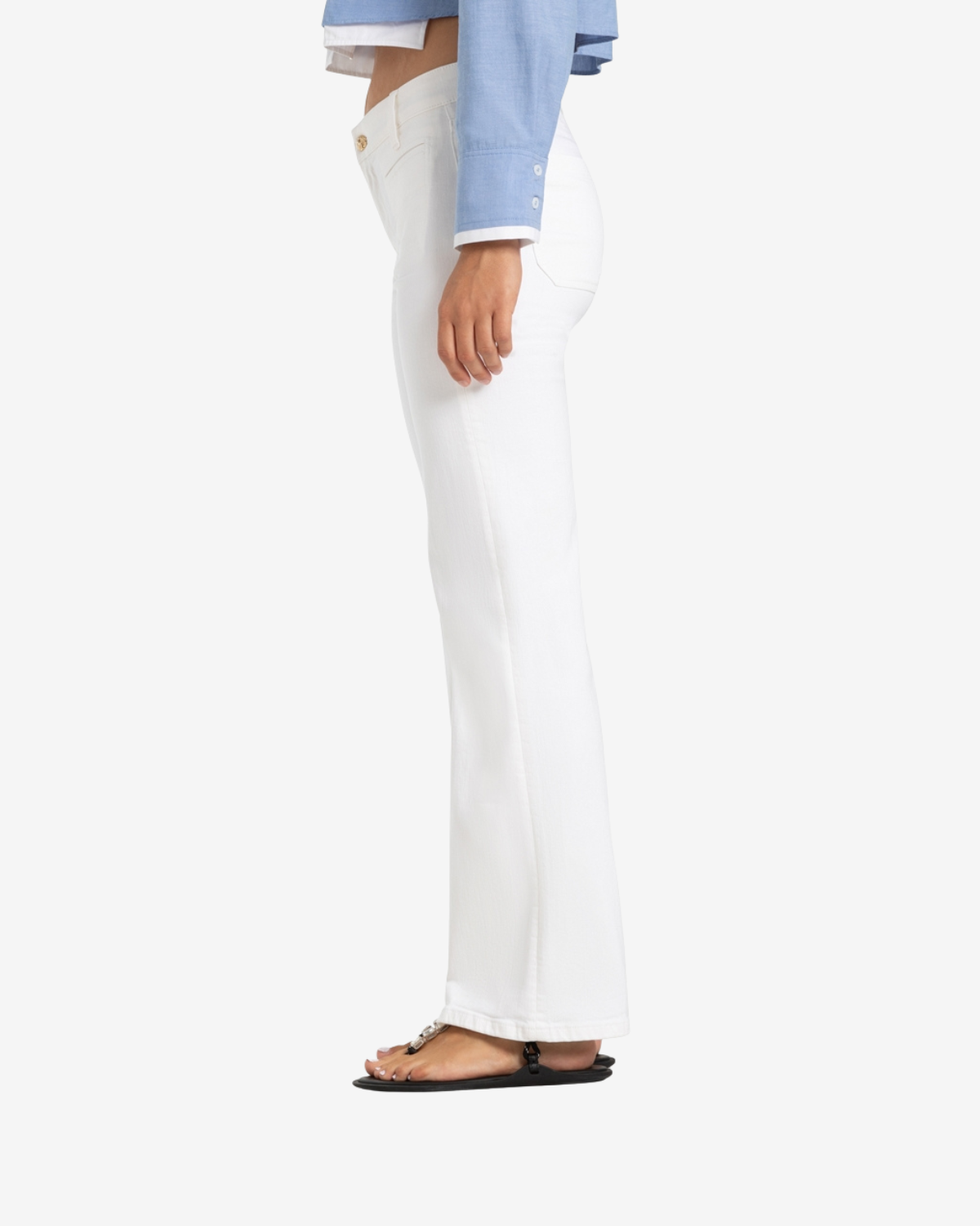 Tess wide leg pure white stone