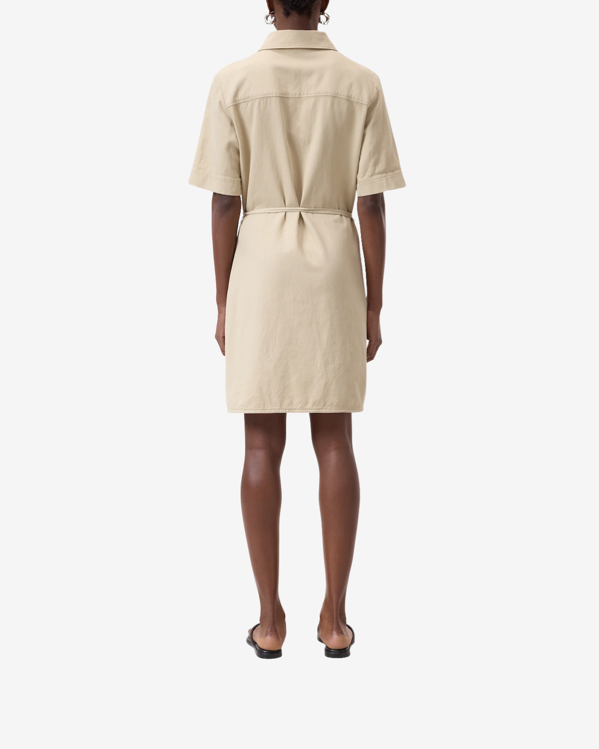 Short wrap dress Soft beige