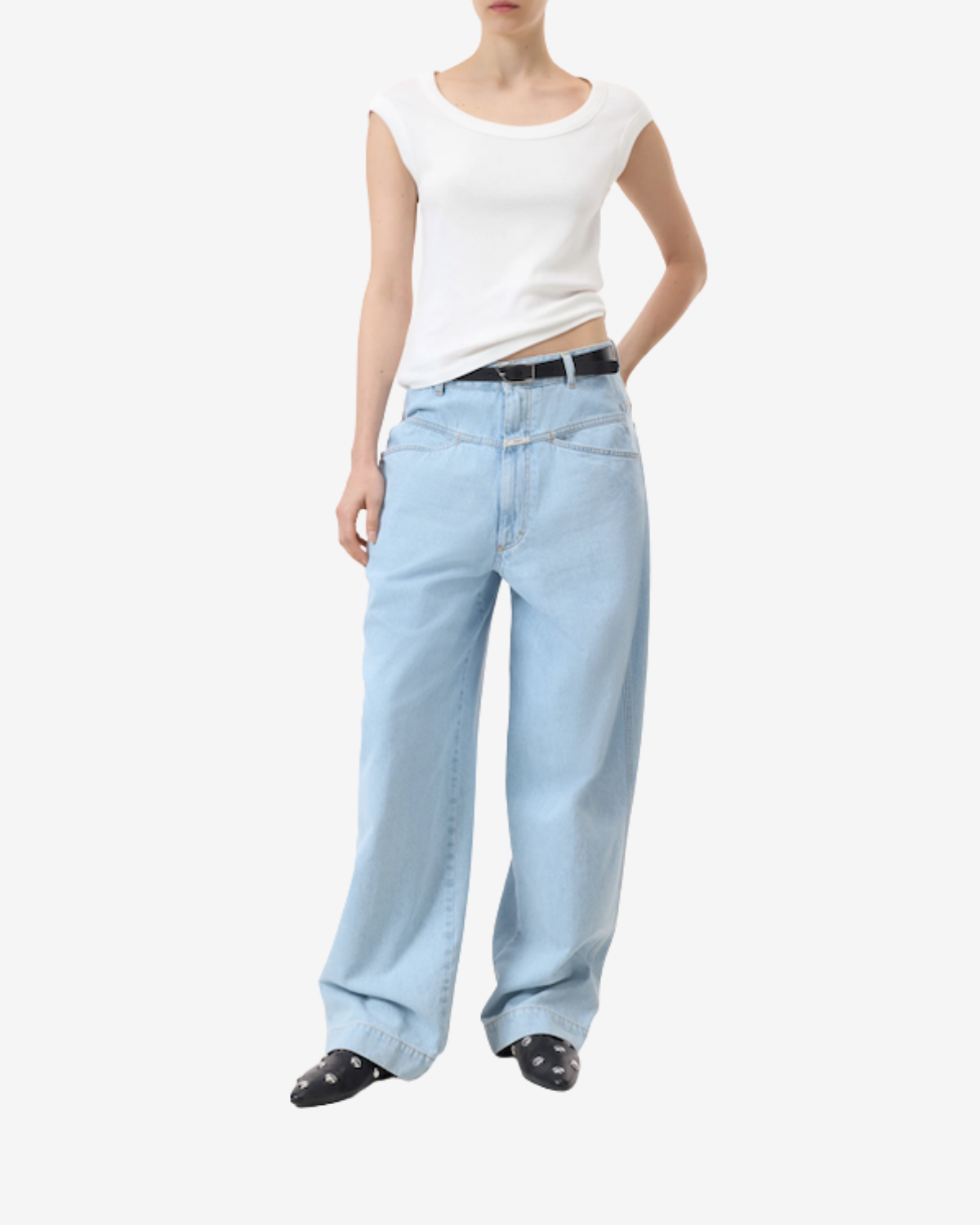 Cap sleeve t-shirt Ivory