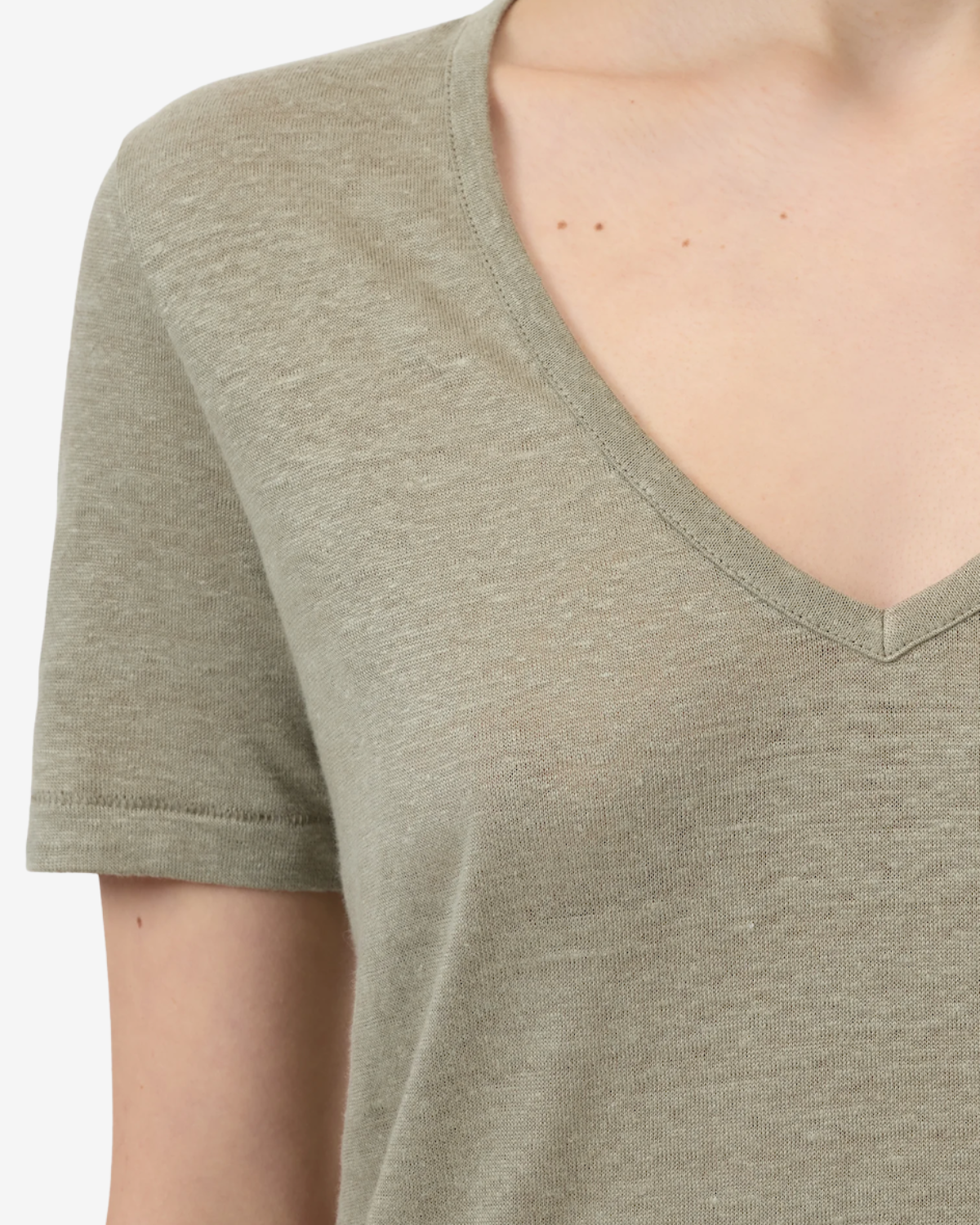 V-neck chino green