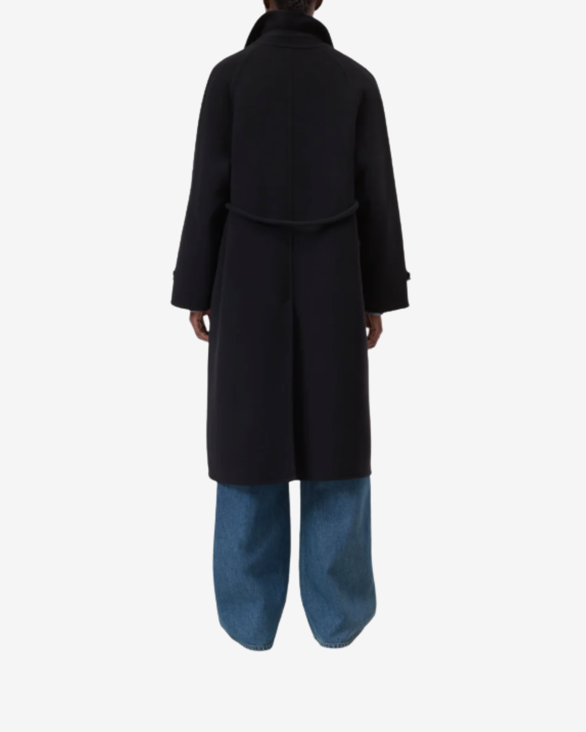 Belted coat black