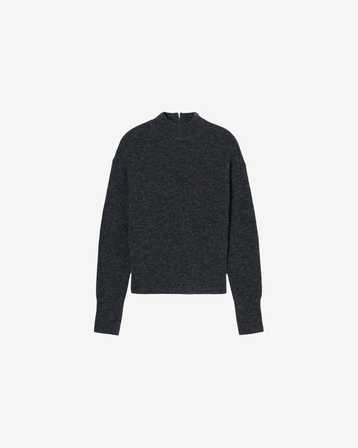 Mock neck long sleeve Dark grey melange