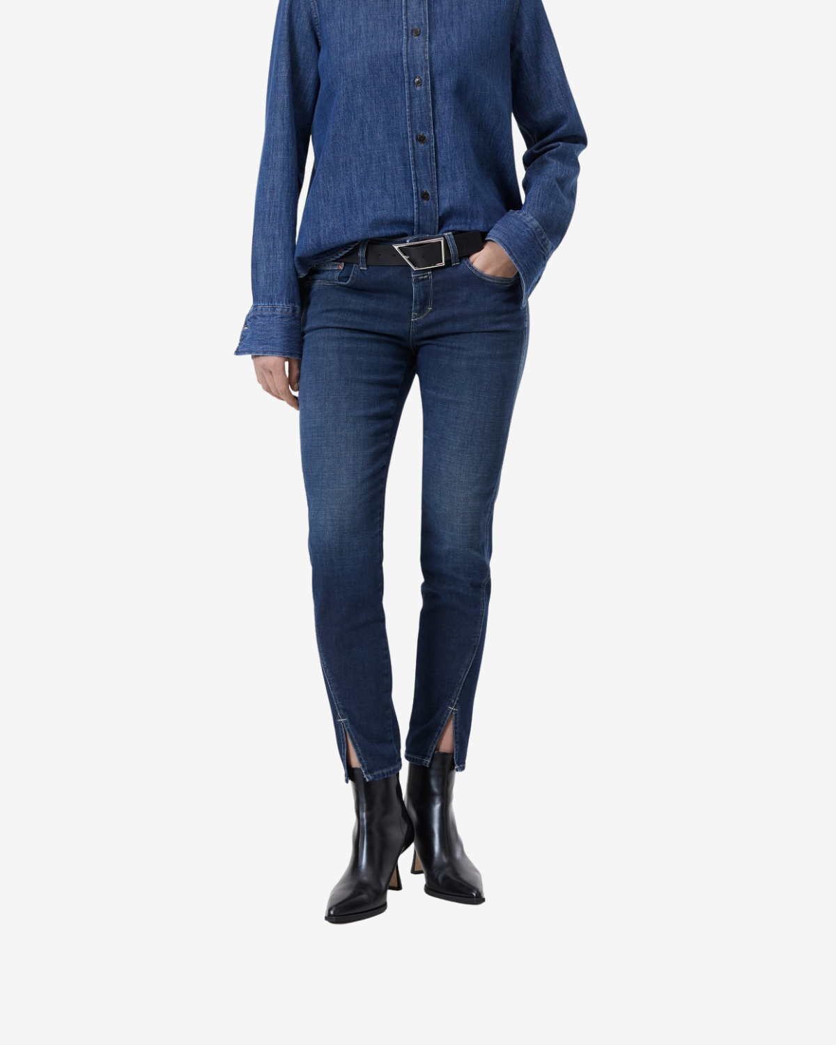 Baker with slit, Lengte 32 Dark blue