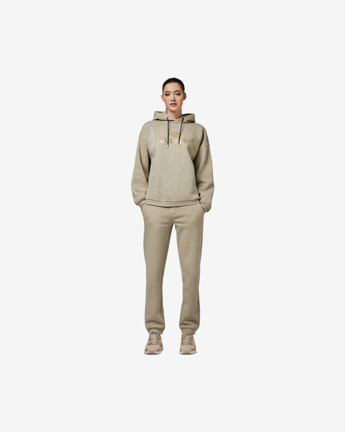 Maia hooded sweater Lurex melange